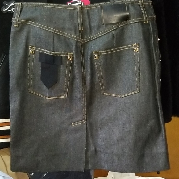 Coach 1941 black denim size 8 mini skirt 86958 - Picture 6 of 8